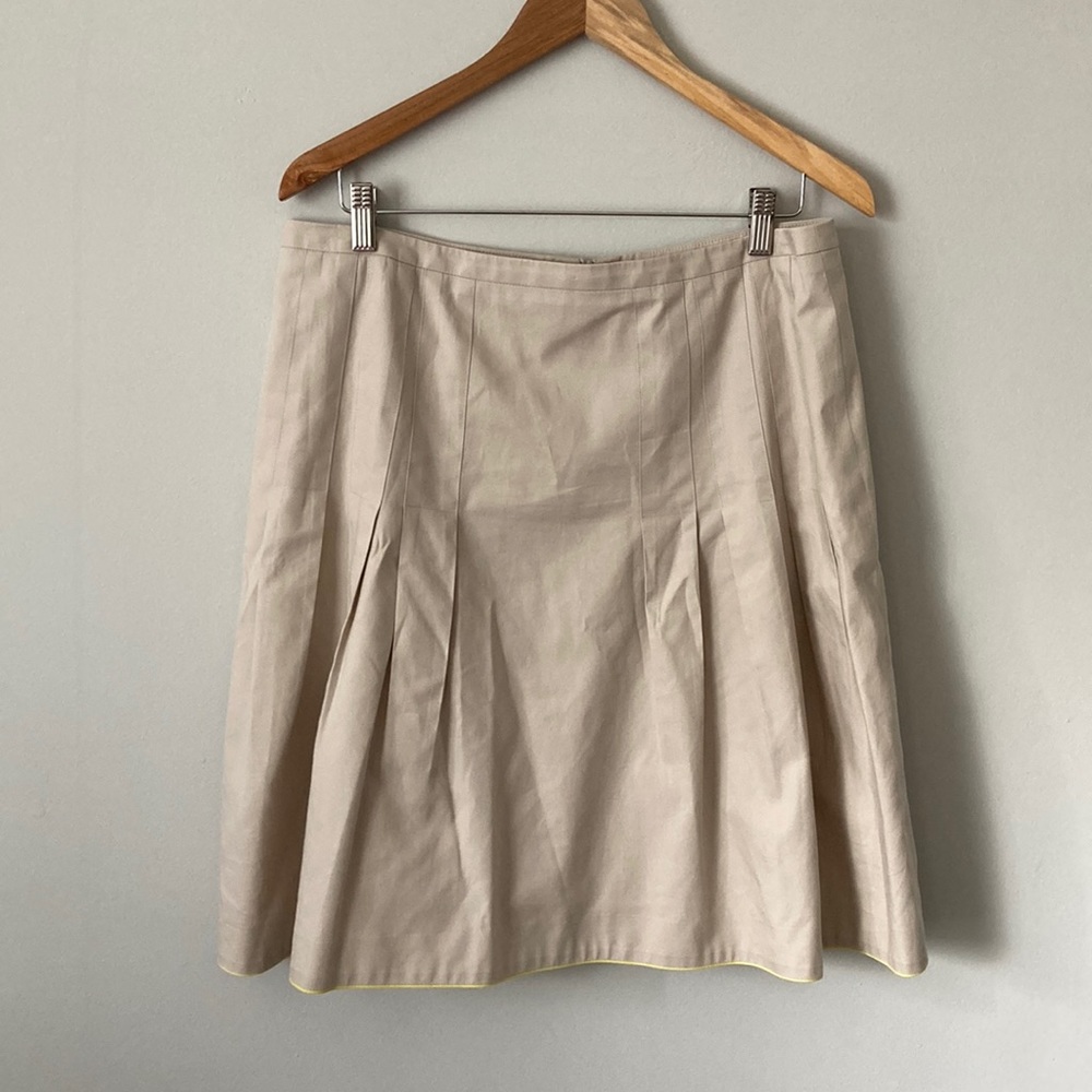 Akris Punto Khaki Pleated Skirt size 12
